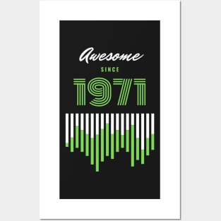 Awesome Since 1971, 50 years old, 50th Birthday Gift Posters and Art